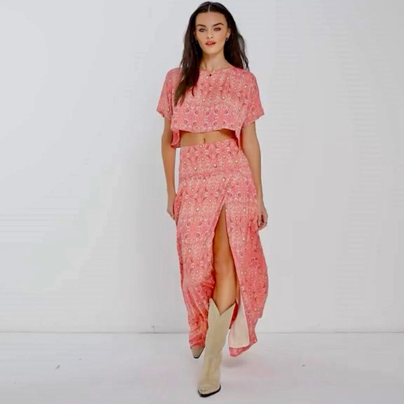 NWOT FREE PEOPLE Marion Skirt in Candy Combo - Picture 4 of 5